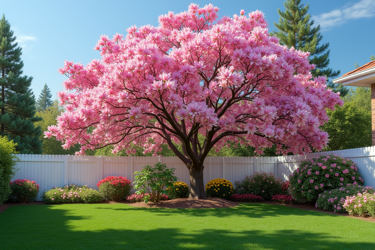 arbres roses