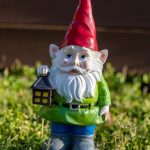 green and blue frog figurine