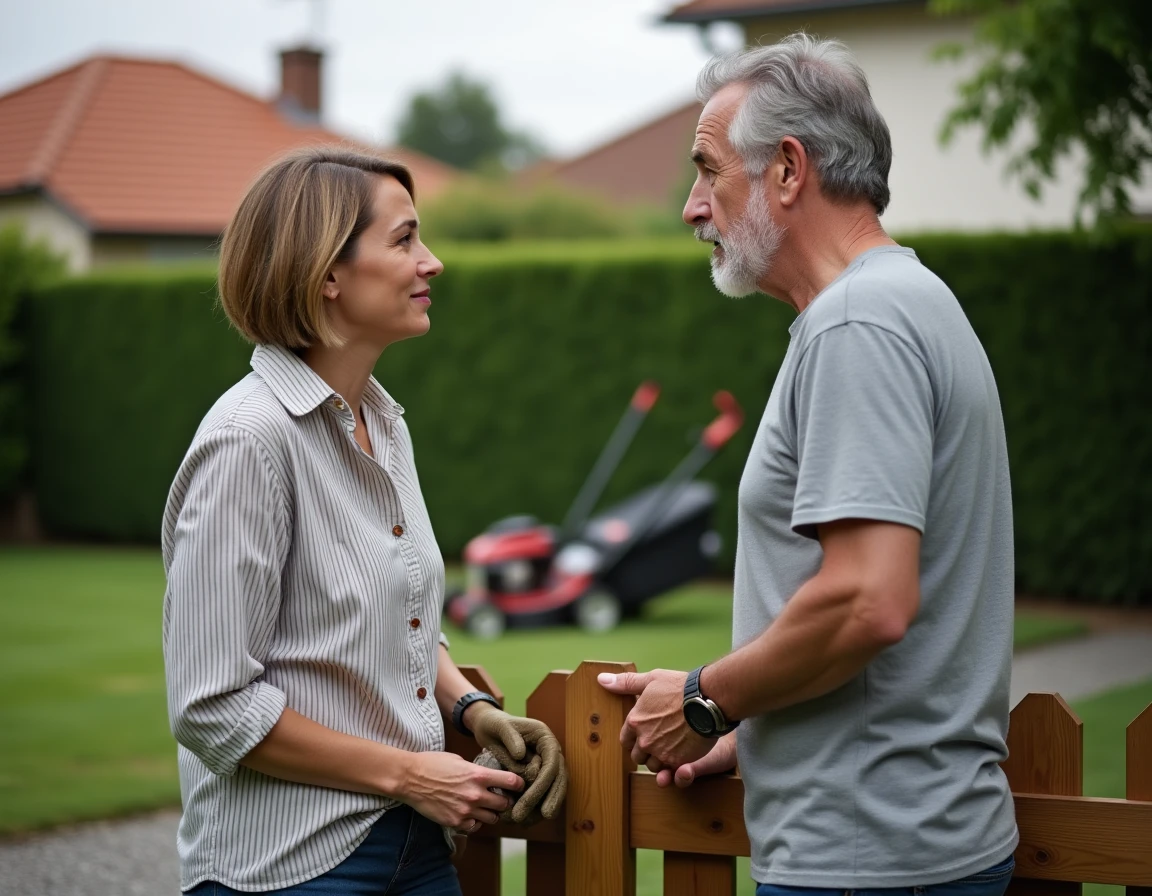 Voisins discussion jardin tondeuse bruit dimanche règles voisinage arrêté municipal